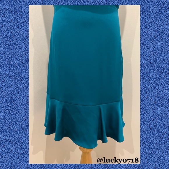 Intermix NWT Teal Blue Parker Mini Dress Sz 4 - Picture 3 of 8